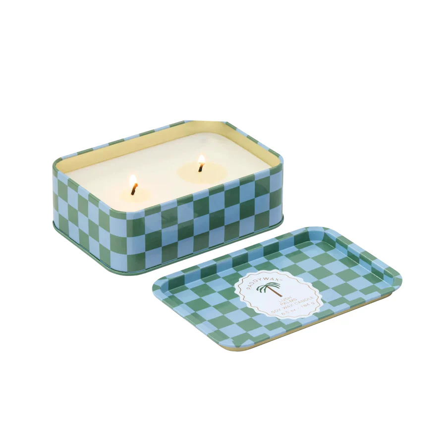 Paddywax 6.5 oz A Dopo Printed Tin Candle - Lush Palms - Image 3