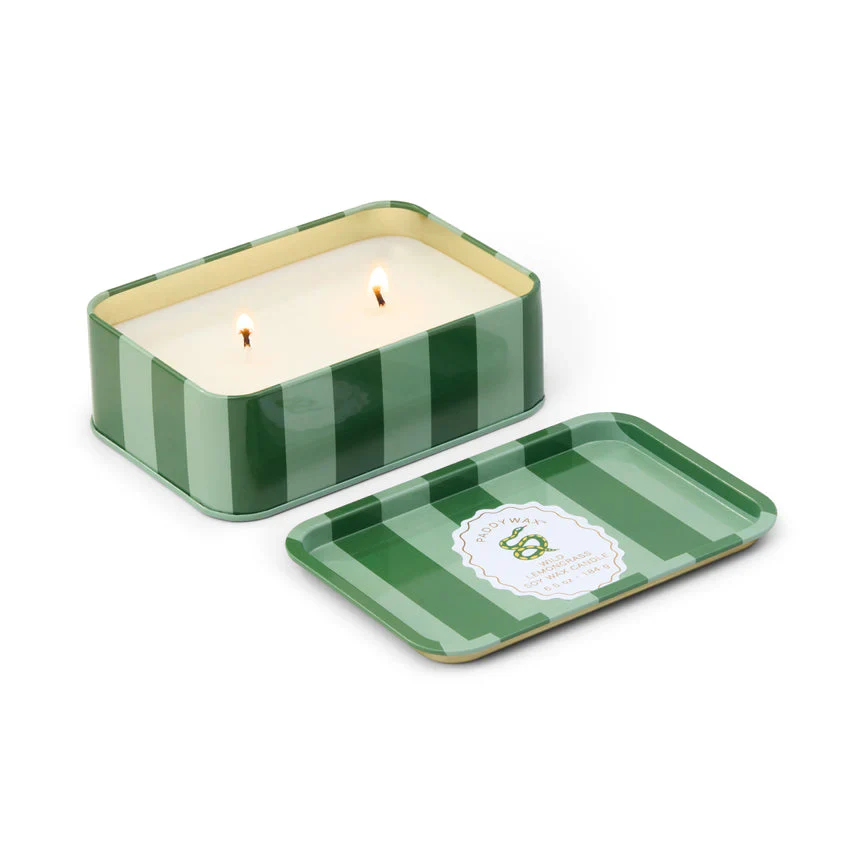 6.5 oz A Dopo Printed Tin Candle - Snake - Wild Lemongrass - Image 2