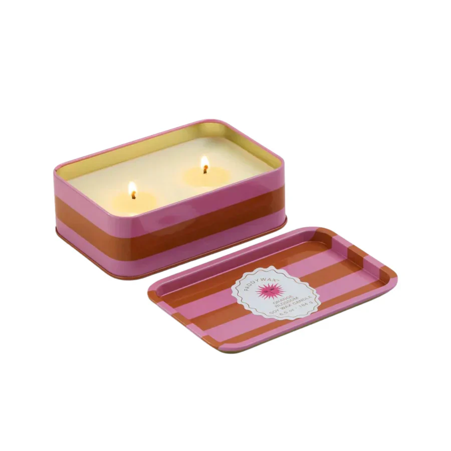 6.5 oz A Dopo Printed Tin Candle - Sun - Orange Blossom - Image 2