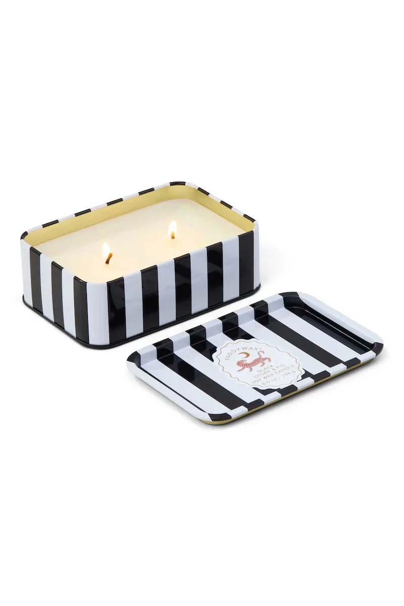 6.5 oz A Dopo Printed Tin Candle - Tiger - Black Cedar & Fig - Image 2