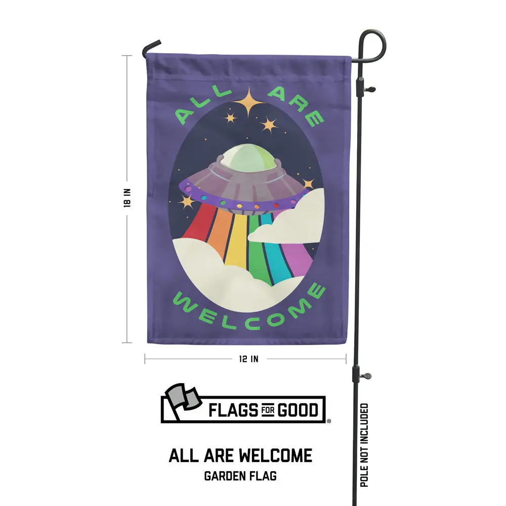 All Are Welcome Garden Flag - Image 2
