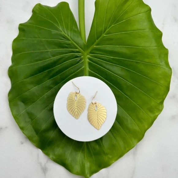 Alocasia Leaf Earrings - Image 3
