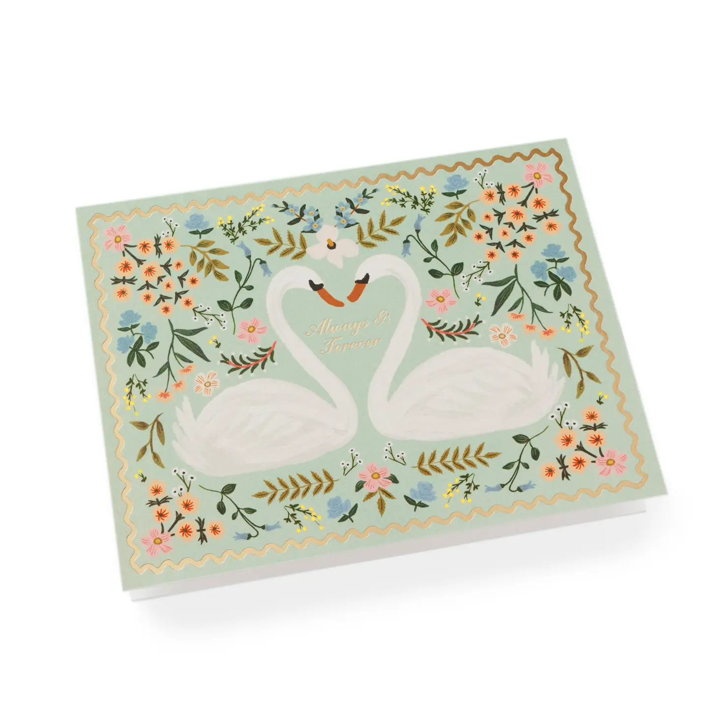 Always & Forever Swans Wedding Card