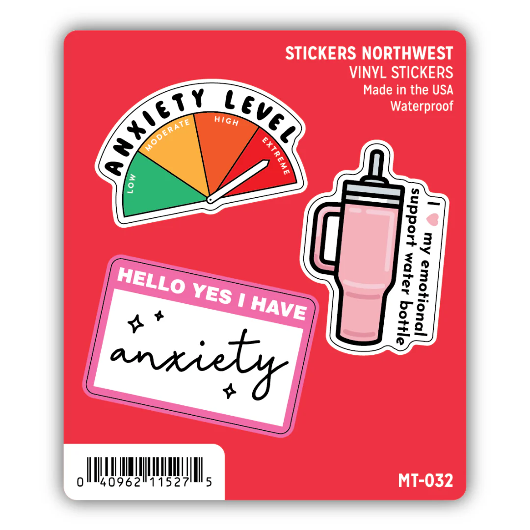 Anxiety Mini Trio Sticker Set