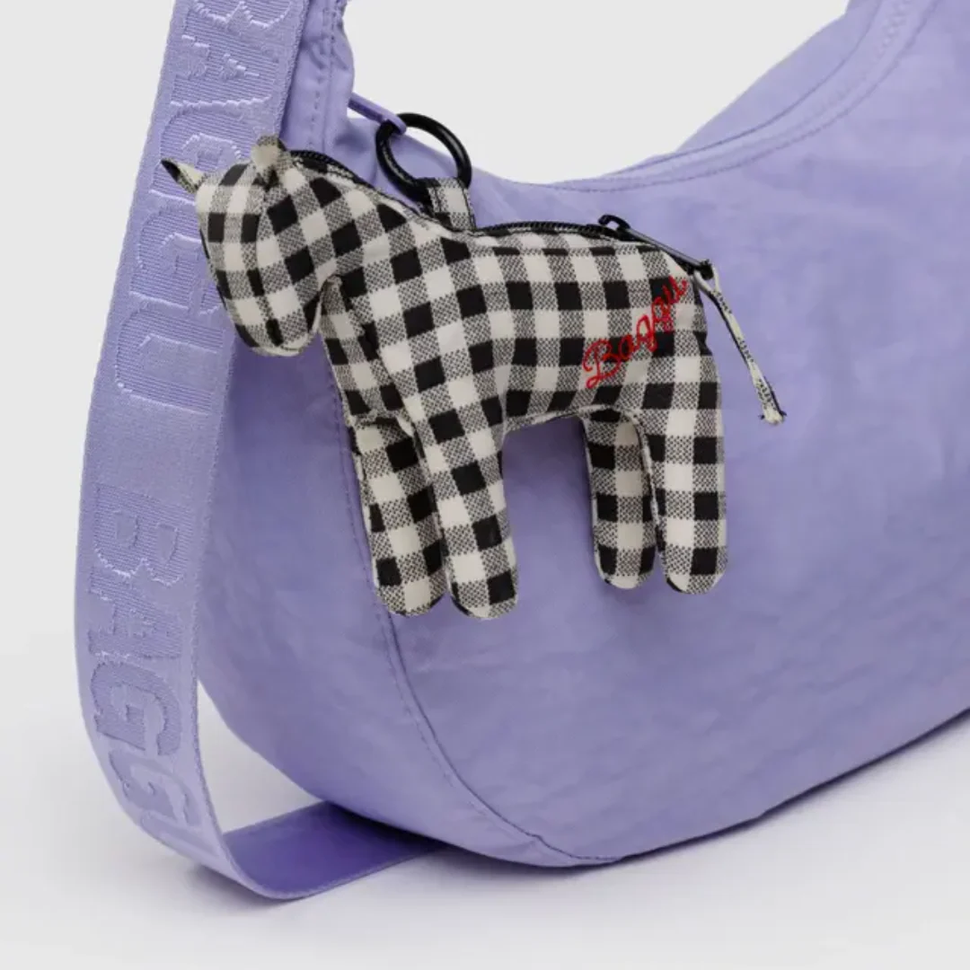 Baggu Horse Charm - Black & White Gingham - Image 2
