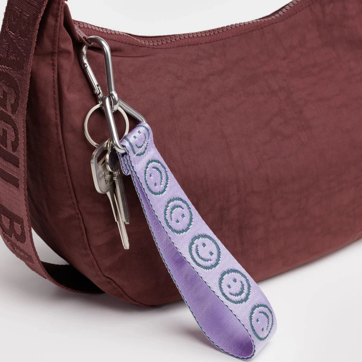 Baggu Logo Keychain - Lilac Happy - Image 2