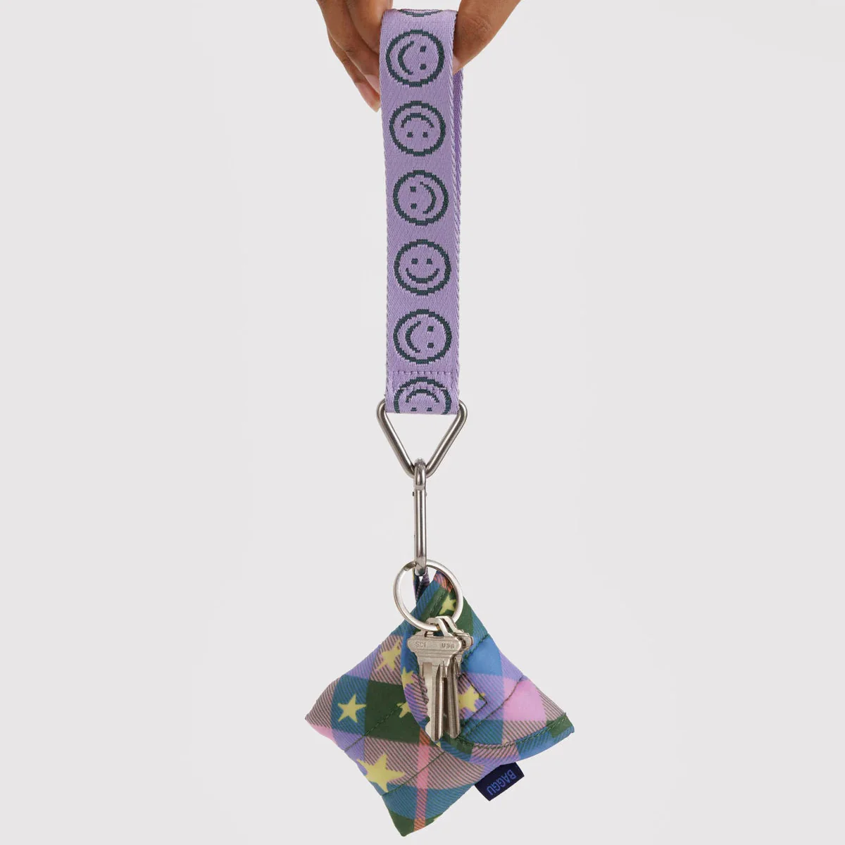 Baggu Logo Keychain - Lilac Happy - Image 4