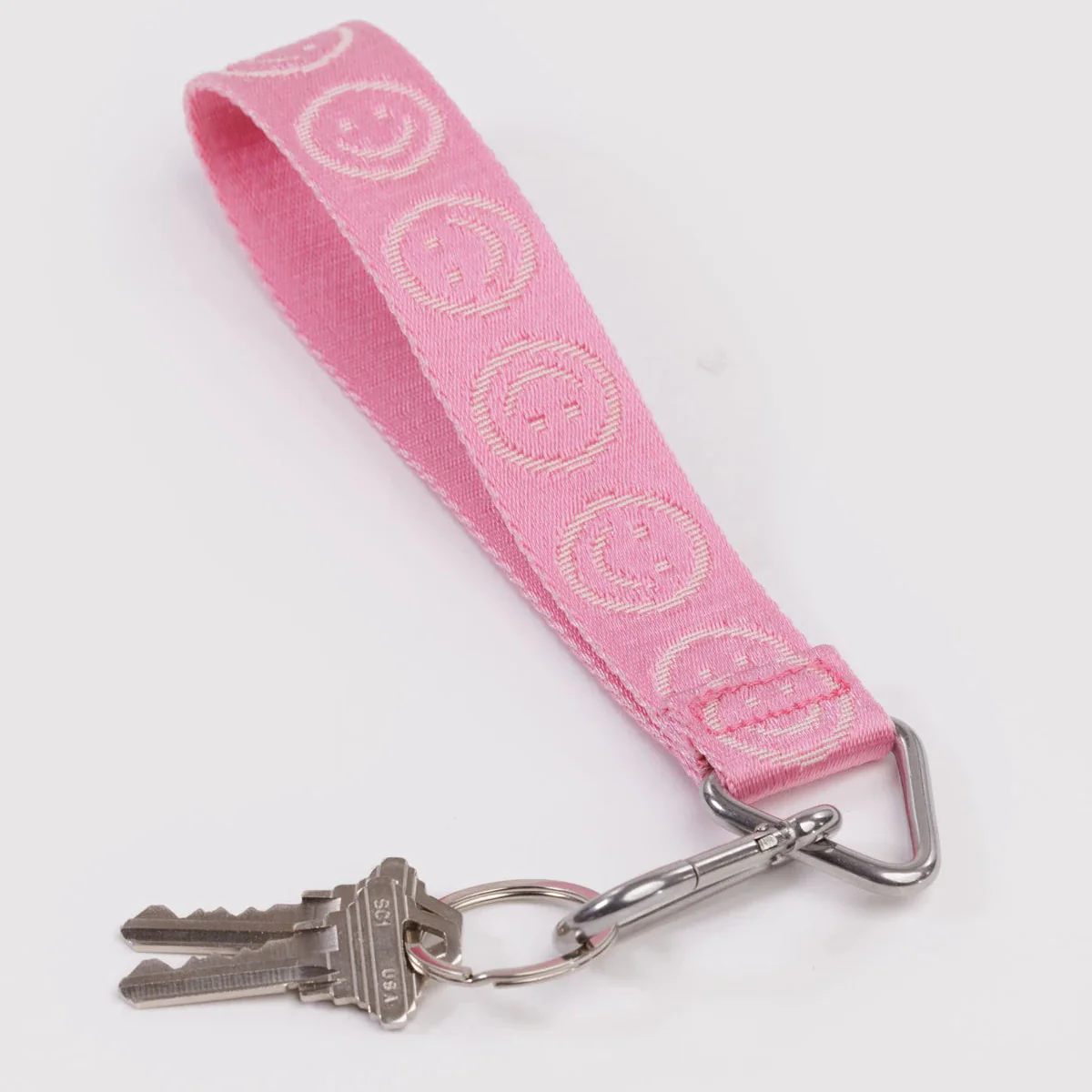 Baggu Logo Keychain - Pink Happy - Image 3