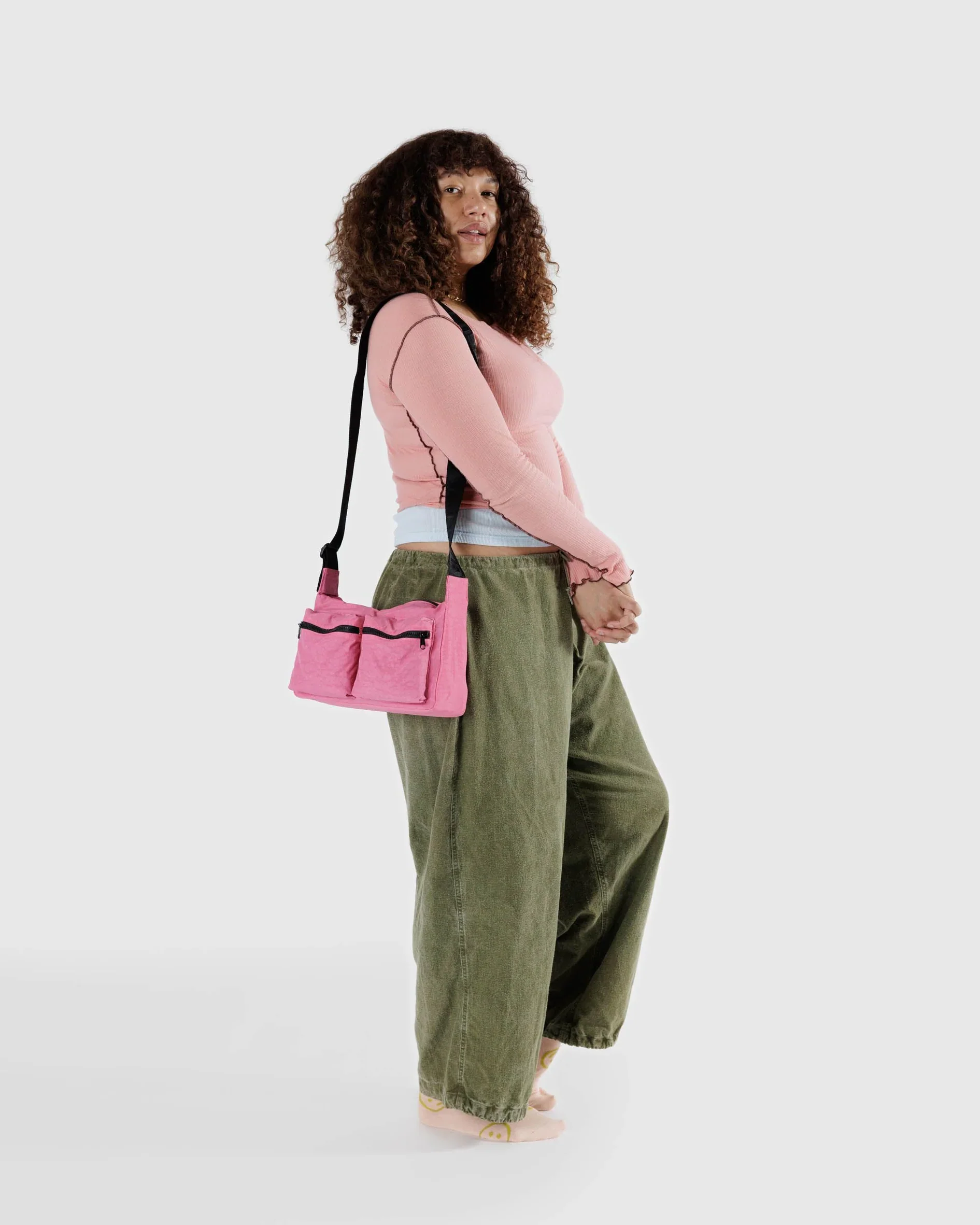 Baggu Medium Cargo Crossbody - Azalea Pink - Image 3