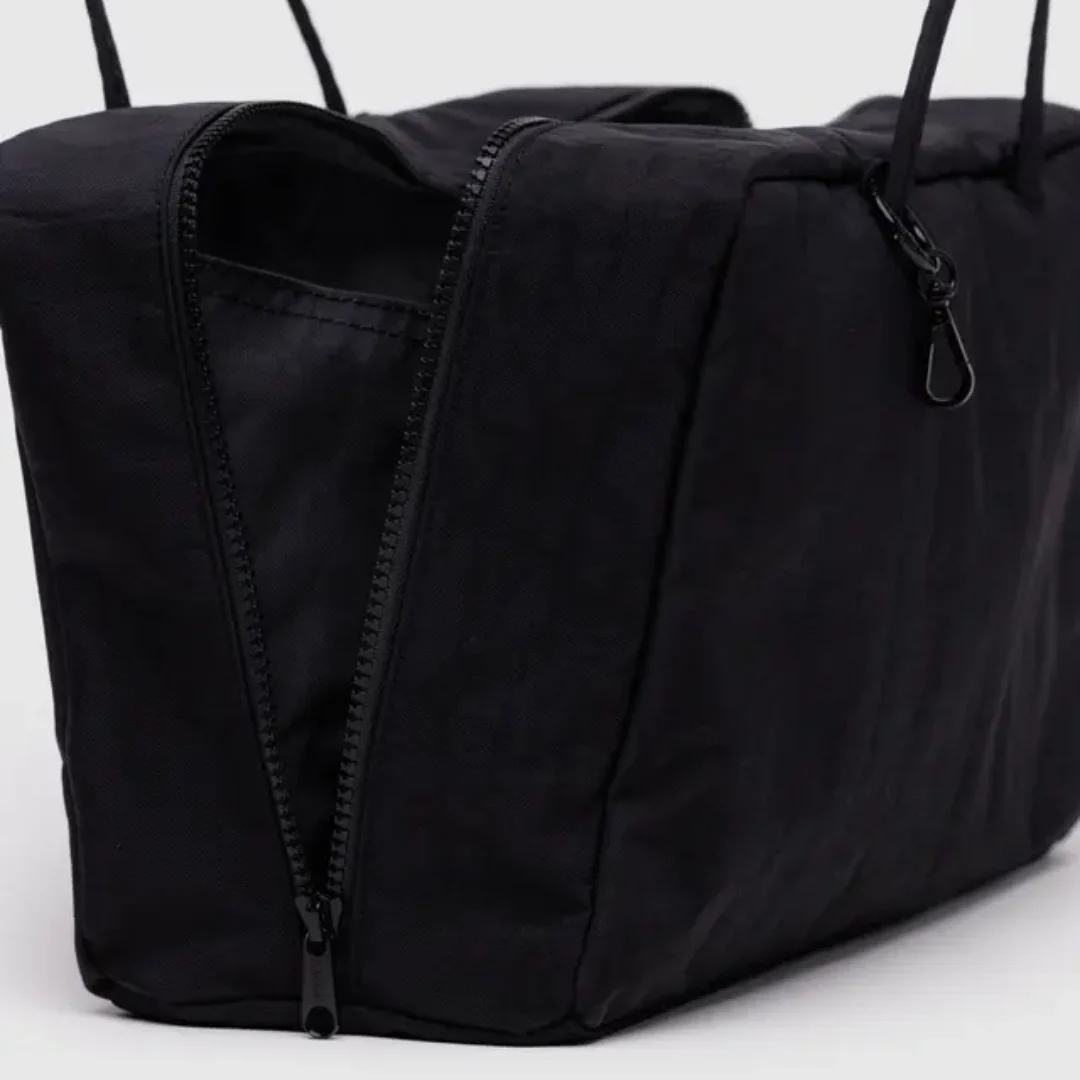 Baggu Medium Nylon Bowler Bag - Black - Image 3