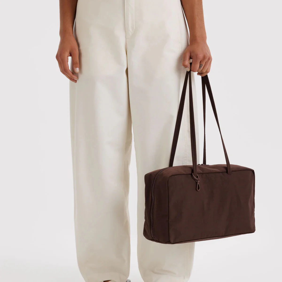 Baggu Medium Nylon Bowler Bag - Coffee - Image 2