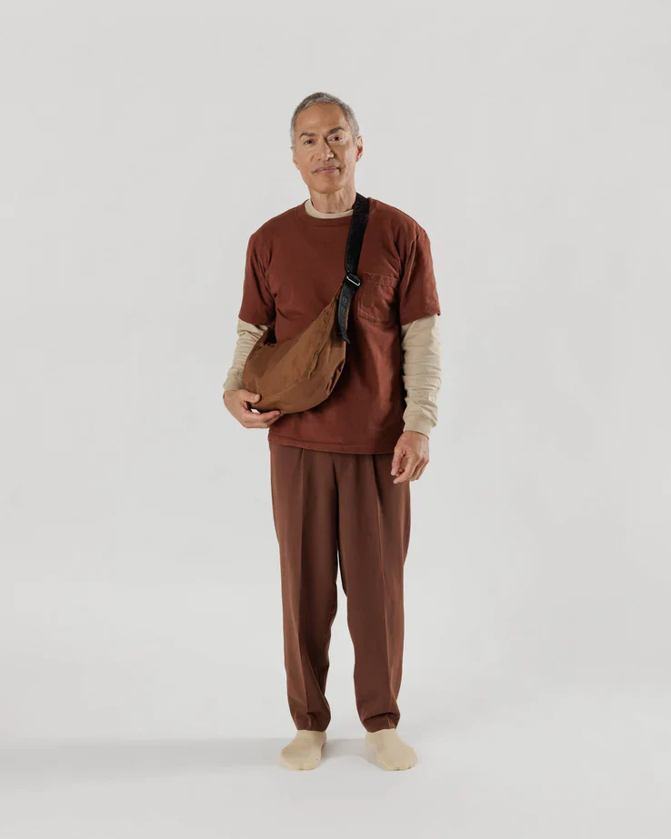 Baggu Medium Nylon Crescent Bag - Brown - Image 2