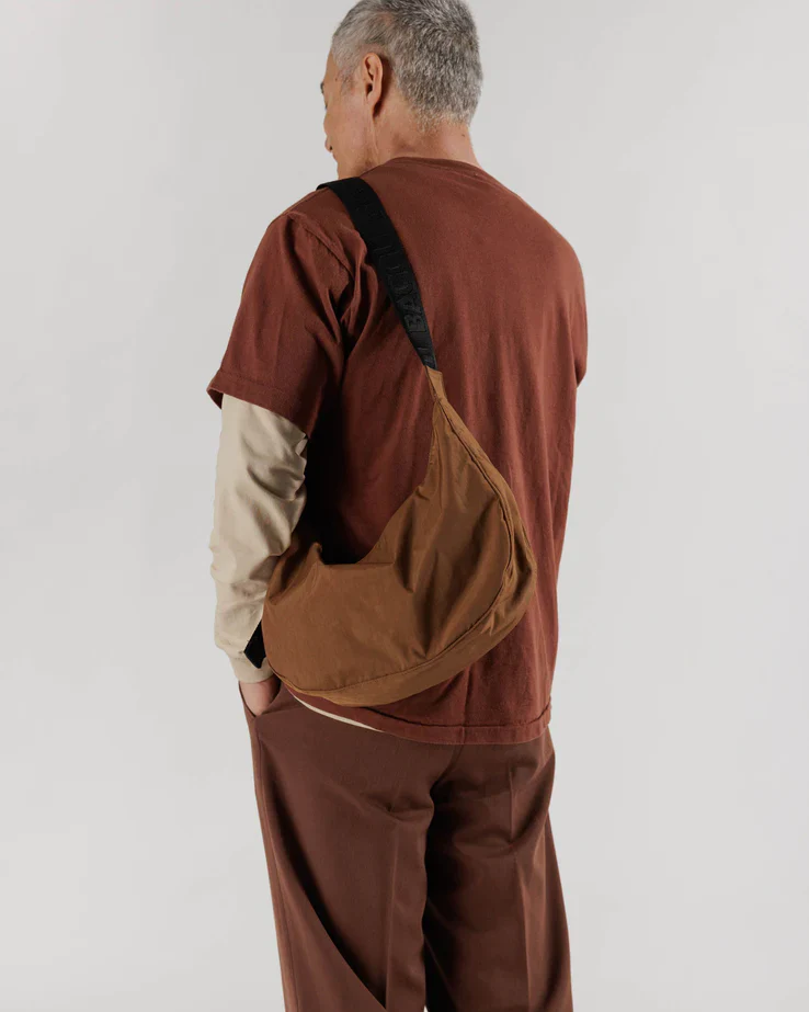 Baggu Medium Nylon Crescent Bag - Brown - Image 3