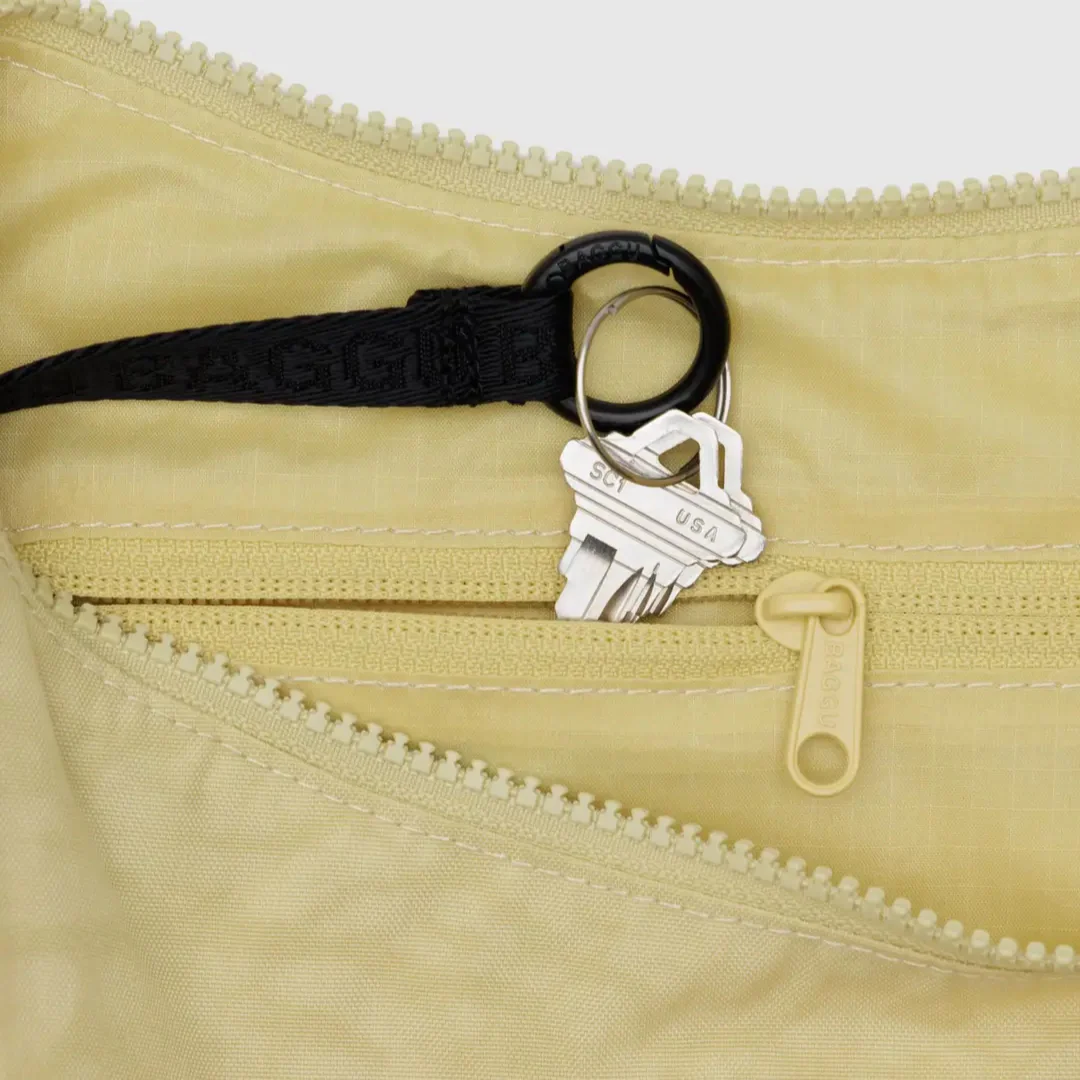 Baggu Medium Nylon Crescent Bag - Butter - Image 3