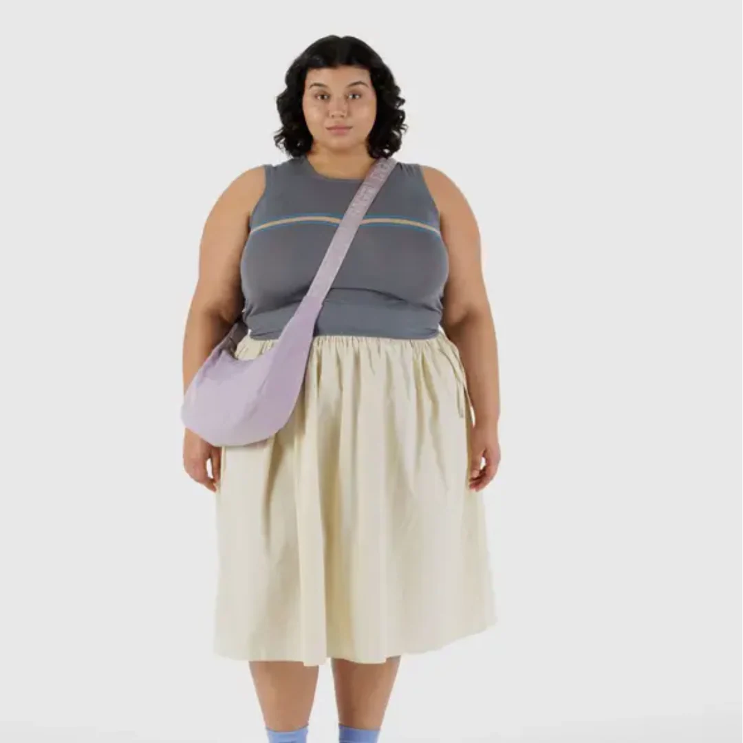 Baggu Medium Nylon Crescent Bag - Dusty Pink - Image 2