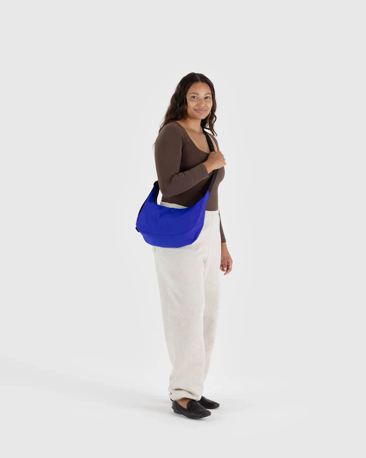 Baggu Medium Nylon Crescent Bag - Lapis - Image 2