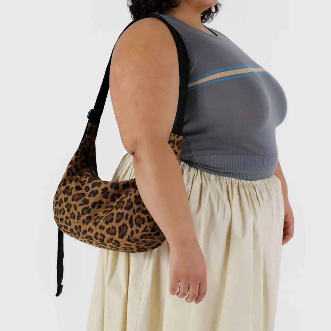 Baggu Medium Nylon Crescent Bag - Leopard - Image 2