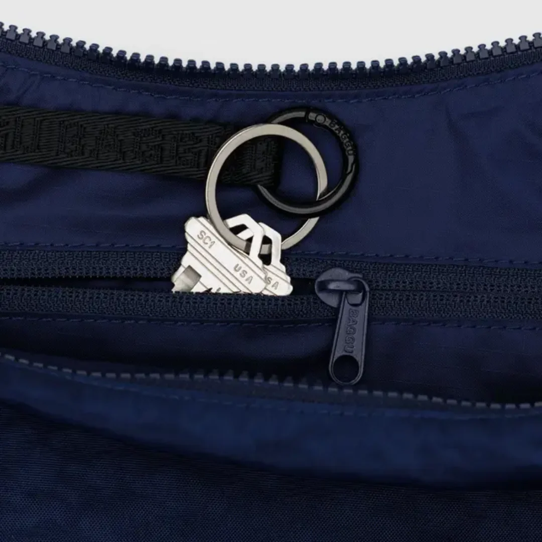Baggu Medium Nylon Crescent Bag - Navy - Image 3