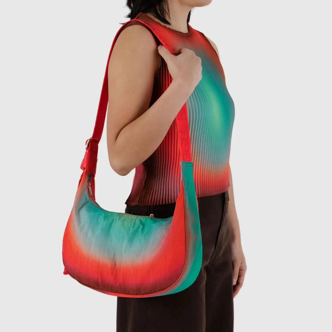 Baggu Medium Nylon Crescent Bag - Rain - Image 2