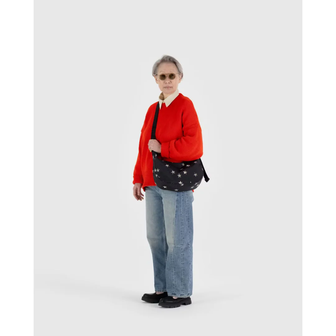 Baggu Medium Nylon Crescent Bag - Stars - Image 2