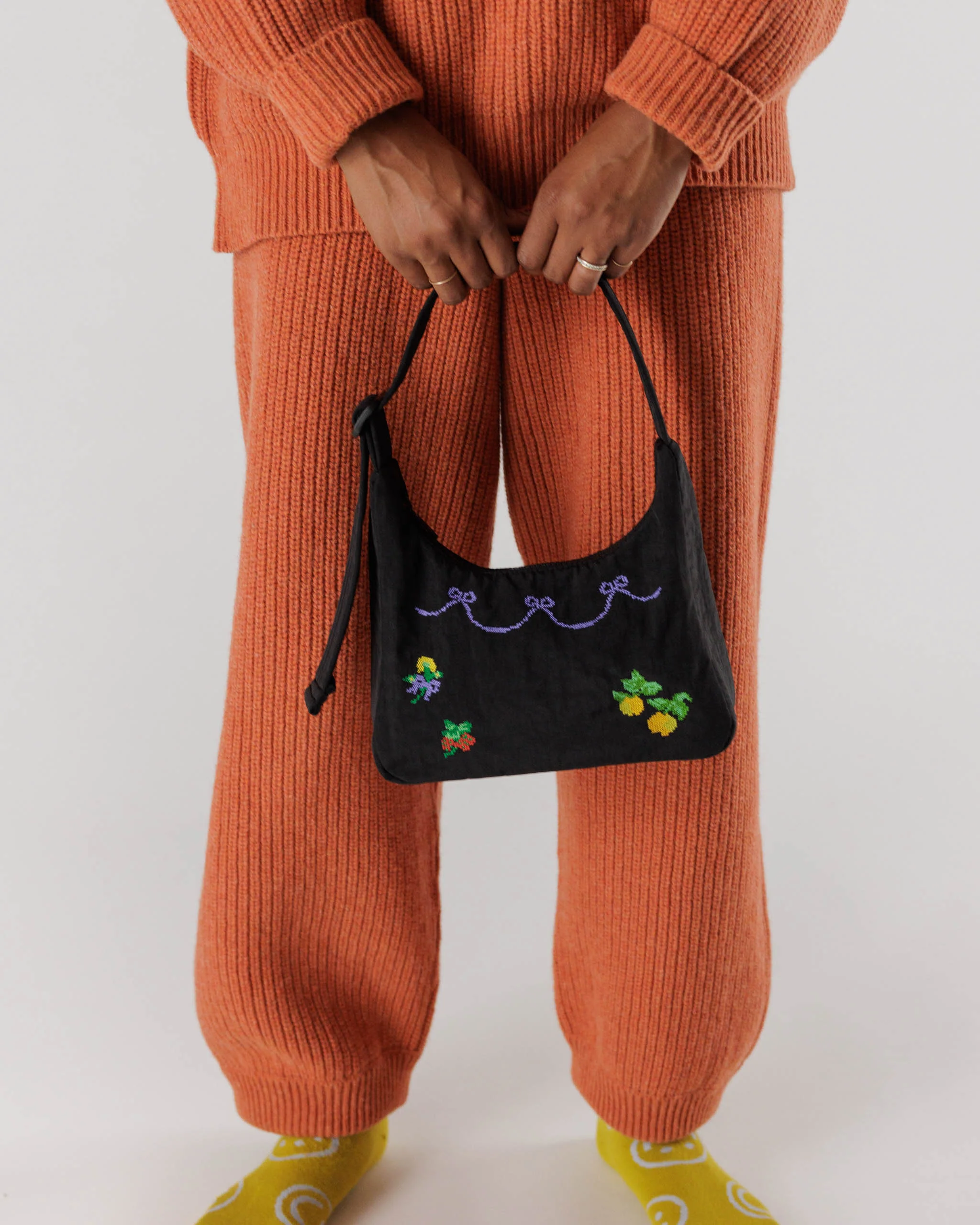 Baggu Mini Nylon Shoulder Bag - Cross Stitch - Image 2