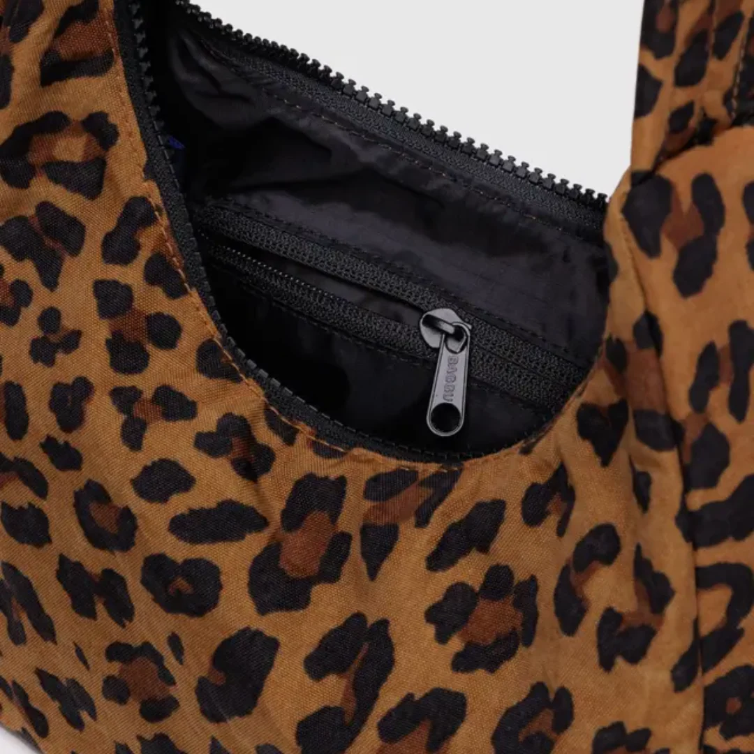 Baggu Mini Nylon Shoulder Bag - Leopard - Image 3