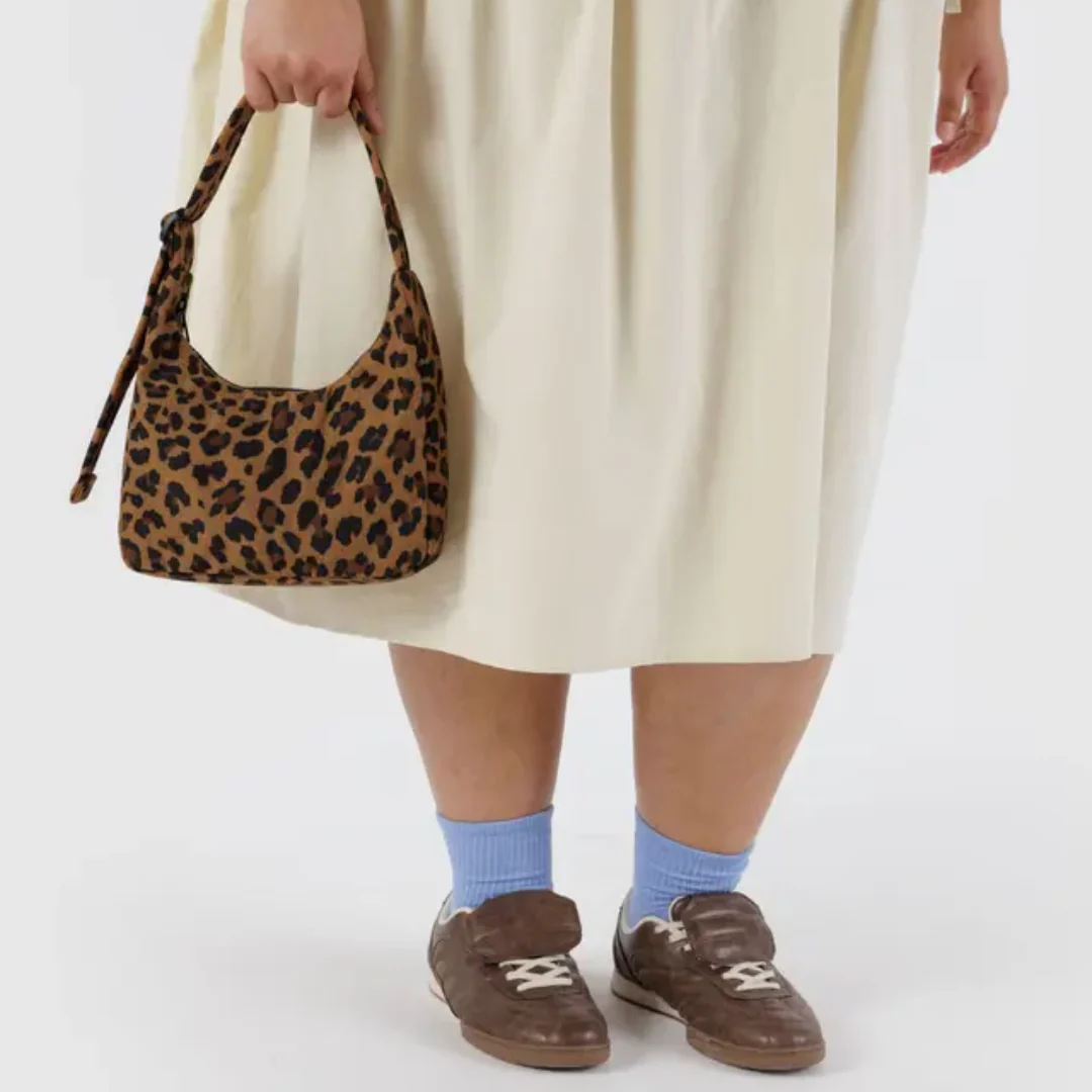 Baggu Mini Nylon Shoulder Bag - Leopard - Image 4