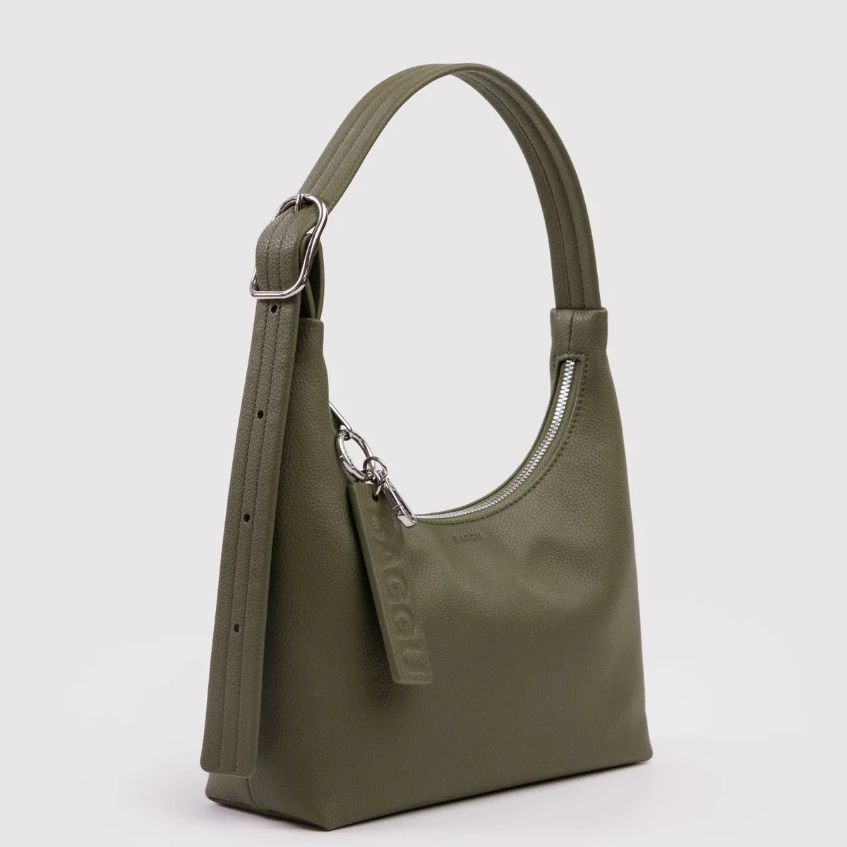 Baggu Mini Recycled Leather Shoulder Bag - Loden - Image 3