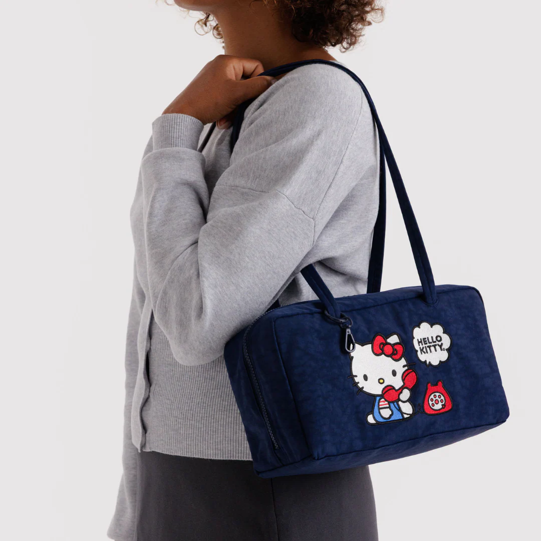 Baggu Nylon Bowler Bag - Embroidered Hello Kitty Phone - Image 2