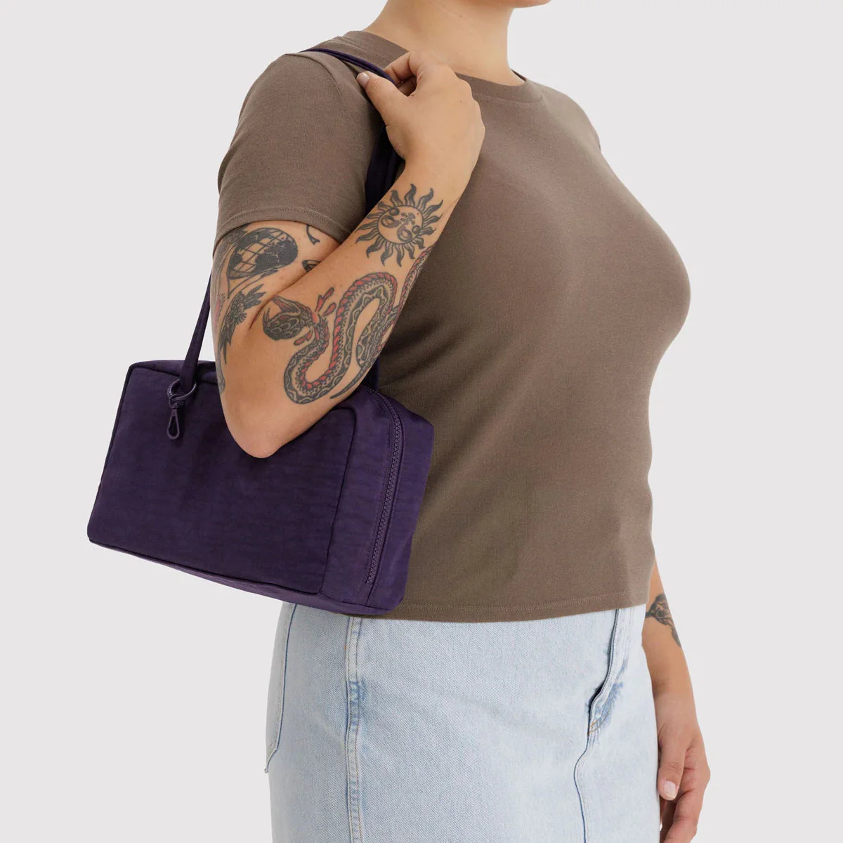 Baggu Nylon Bowler Bag - Fig - Image 2