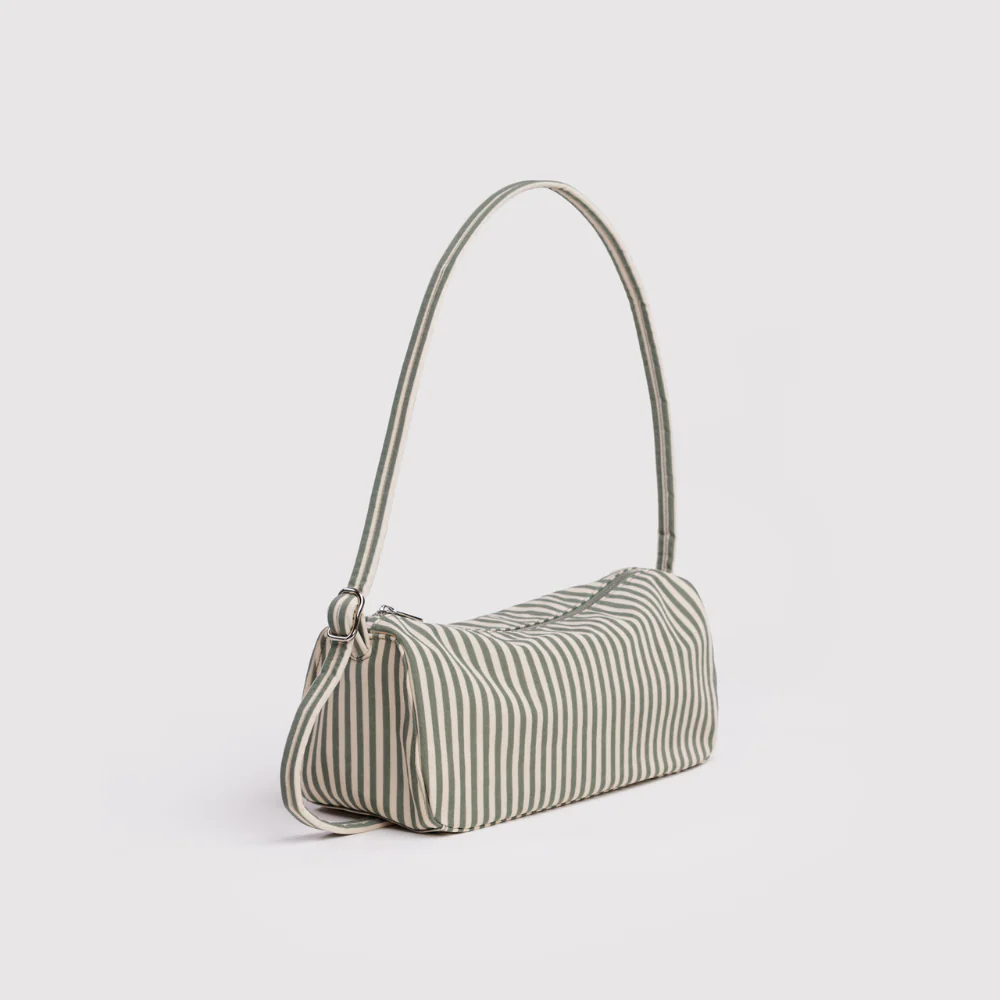 Baggu Nylon Loaf Bag - Sage Stripe - Image 3