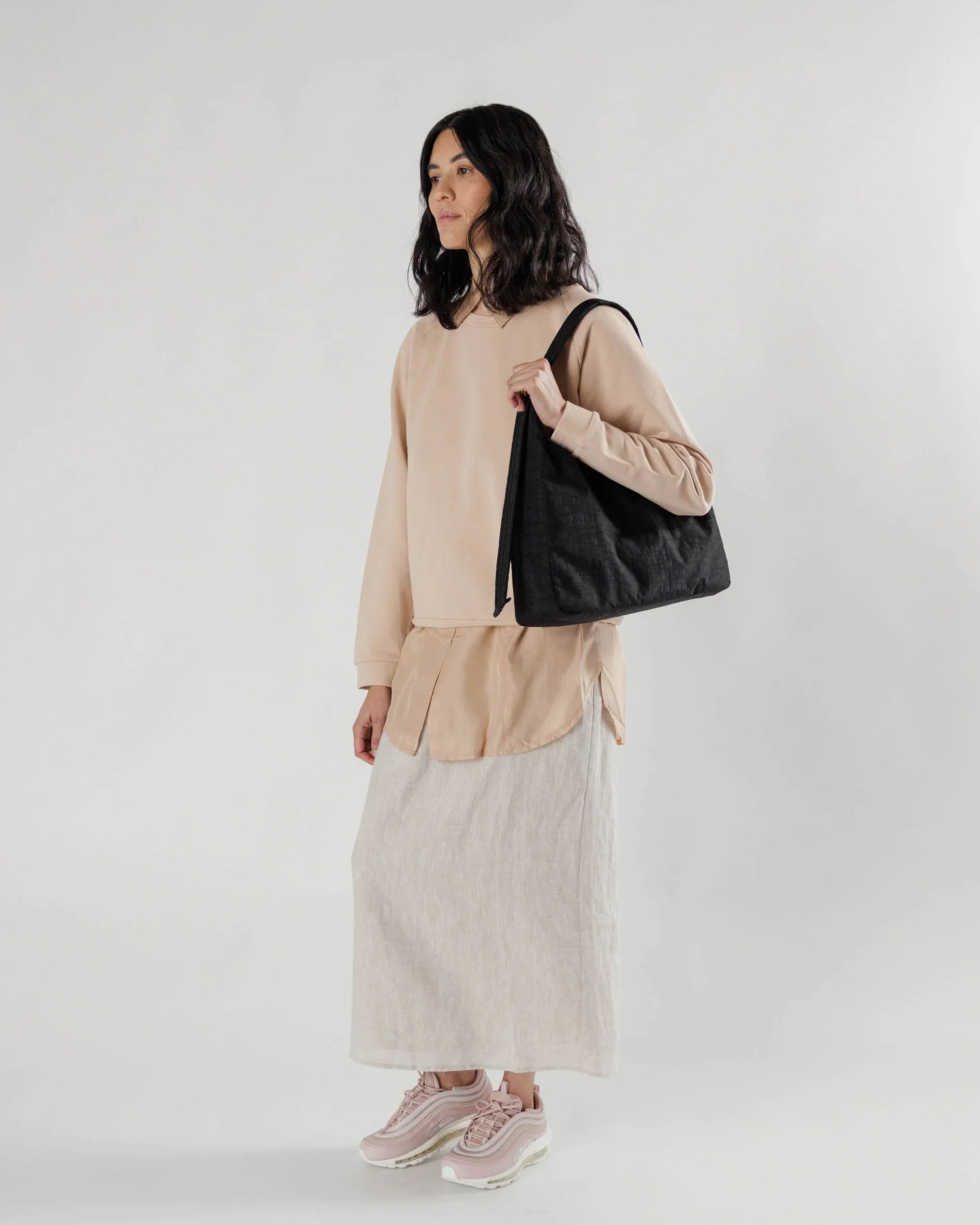 Baggu Nylon Shoulder Bag - Black - Image 3
