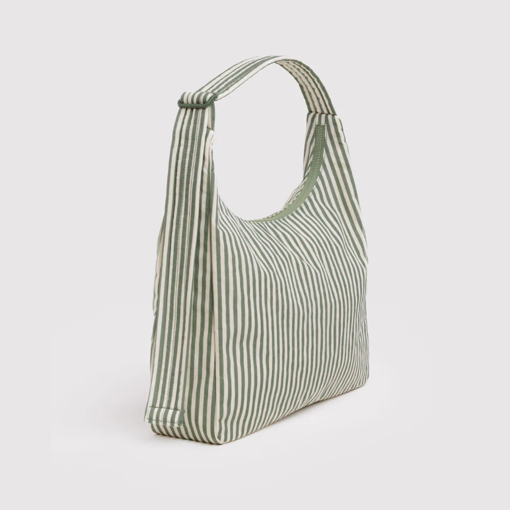 Baggu Nylon Shoulder Bag - Sage Stripe - Image 3