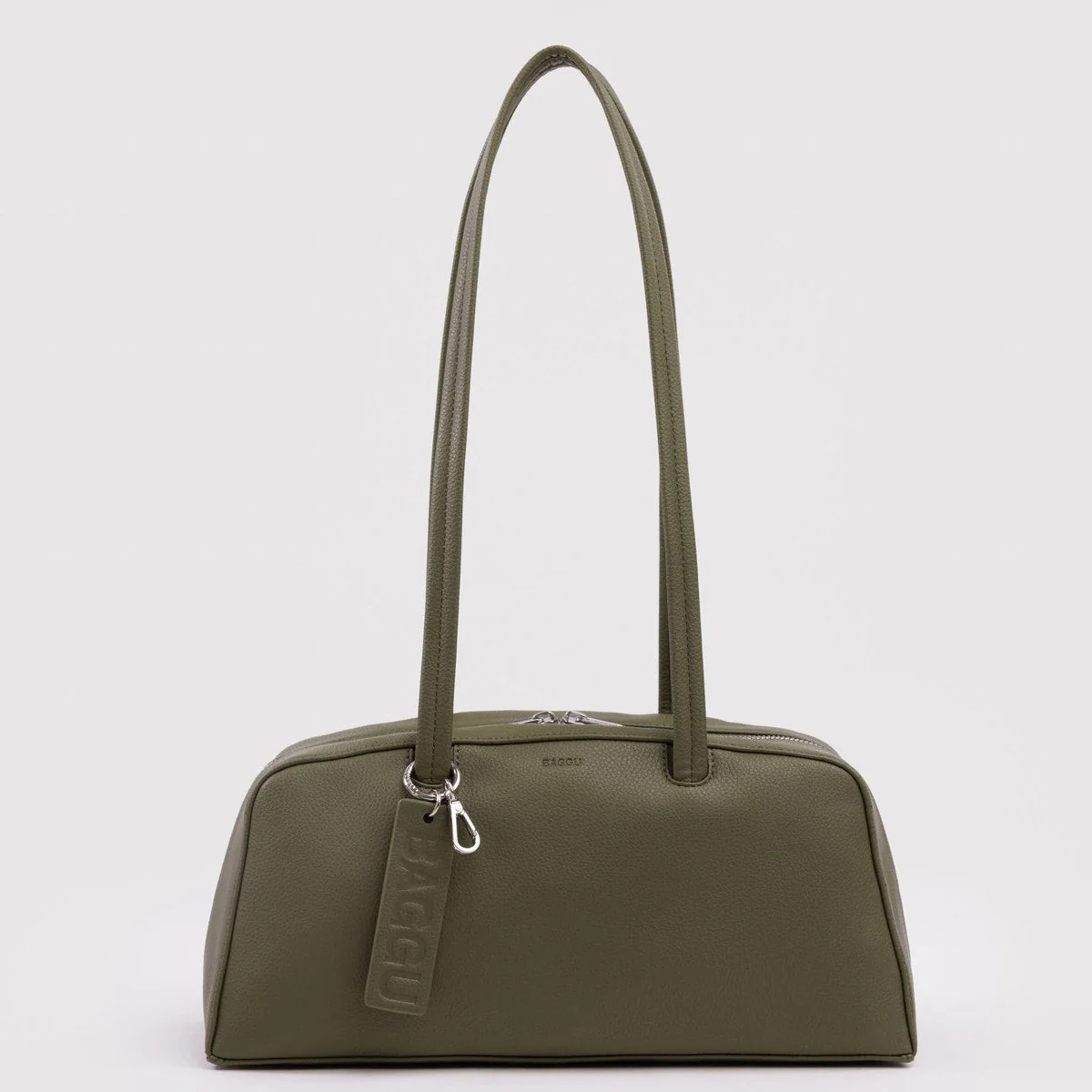 Baggu Recycled Leather Bowler Bag - Loden