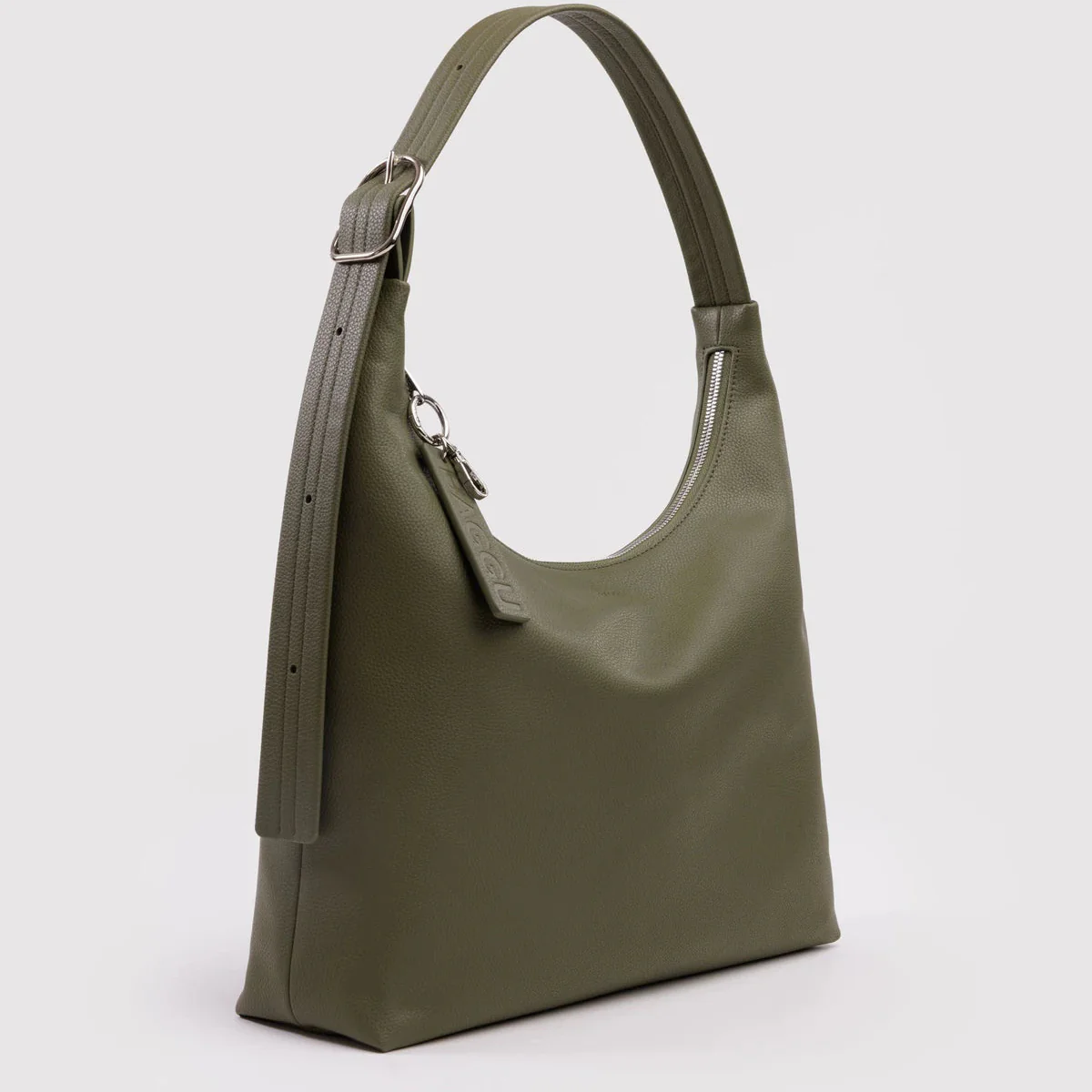 Baggu Recycled Leather Shoulder Bag - Loden - Image 3
