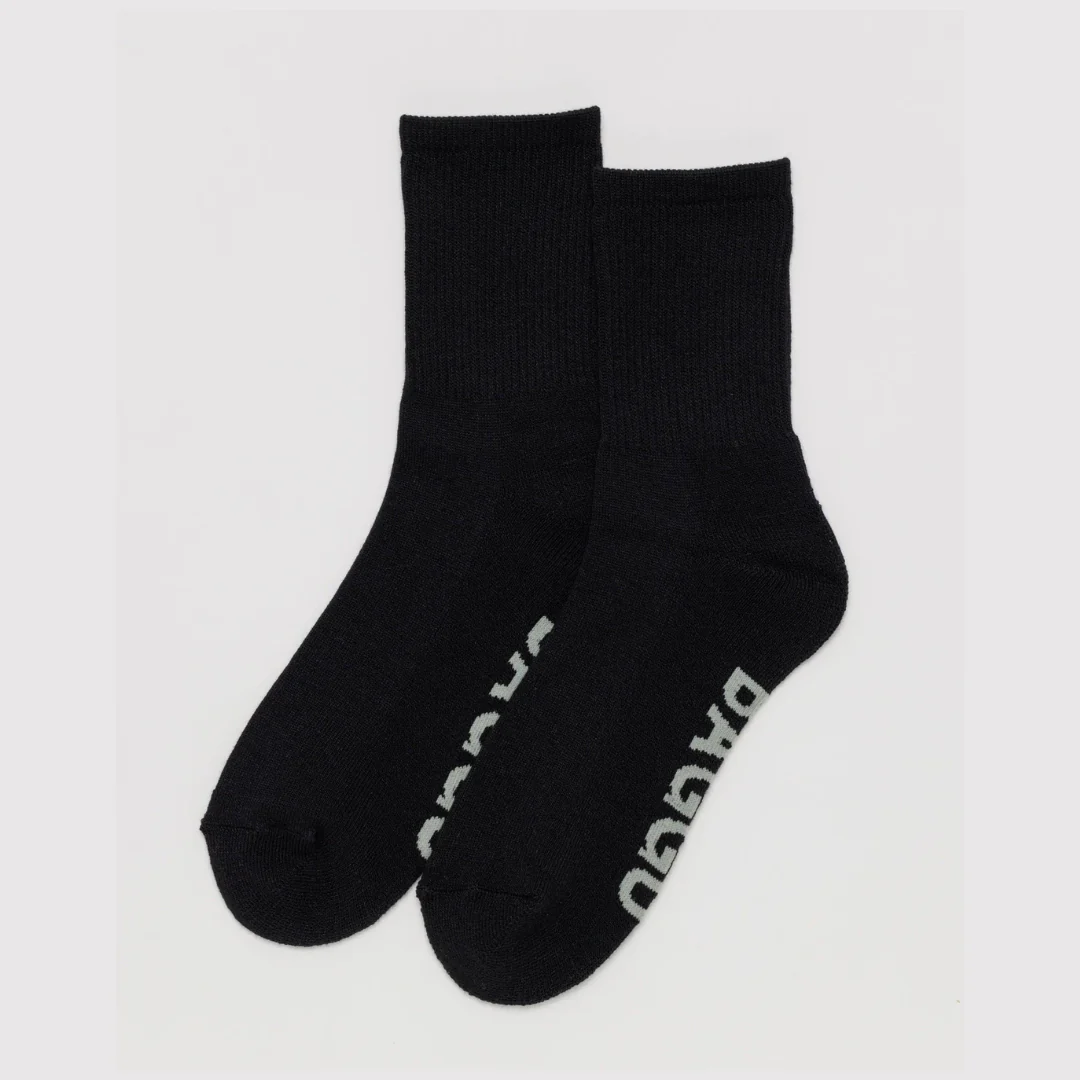 Baggu Ribbed Sock - Black