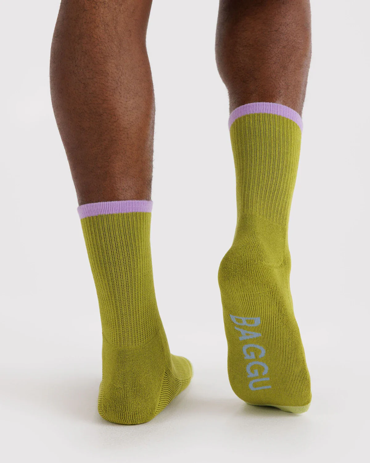 Baggu Ribbed Sock -Olive MIx - Image 3