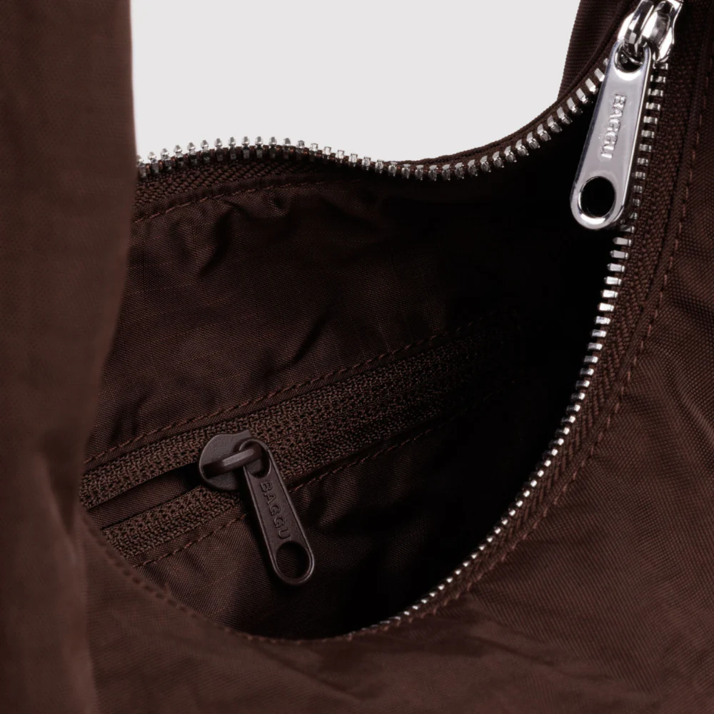 Baggu Small Nylon Meringue Bag - Coffee - Image 2