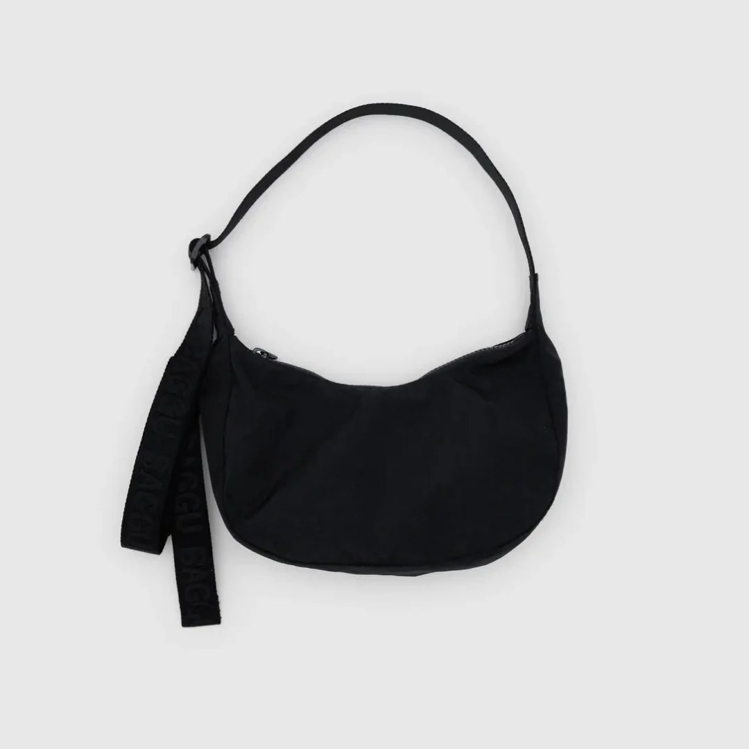 Baggu Small Nylon Crescent Bag - Black