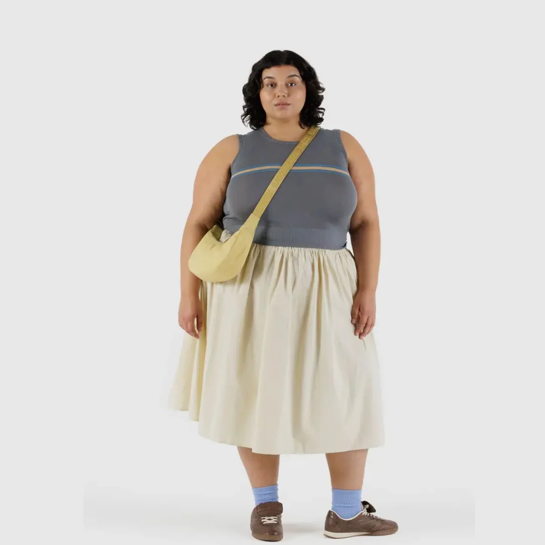 Baggu Small Nylon Crescent Bag - Butter - Image 3