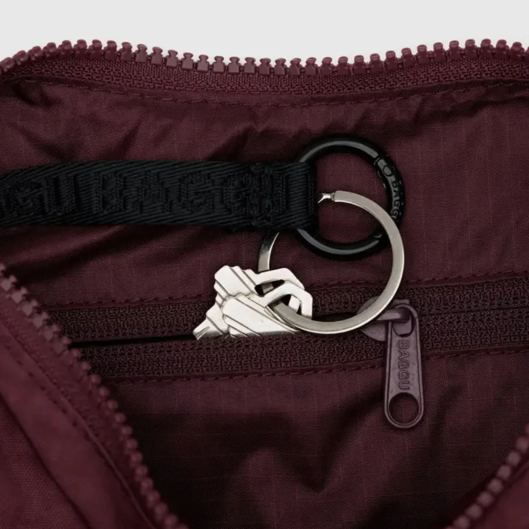 Baggu Small Nylon Crescent Bag - Mahogany - Image 2