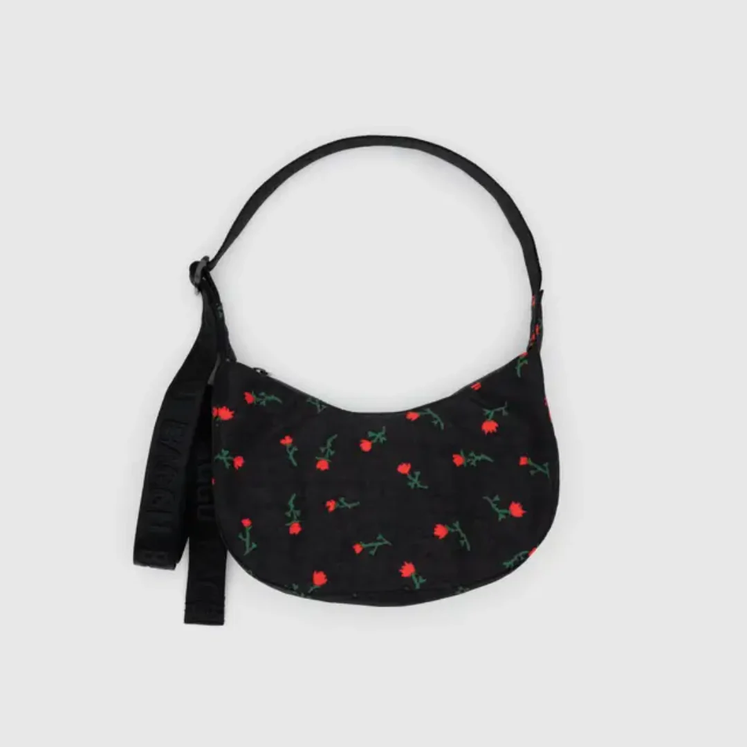 Baggu Small Nylon Crescent Bag - Painted Wildflower