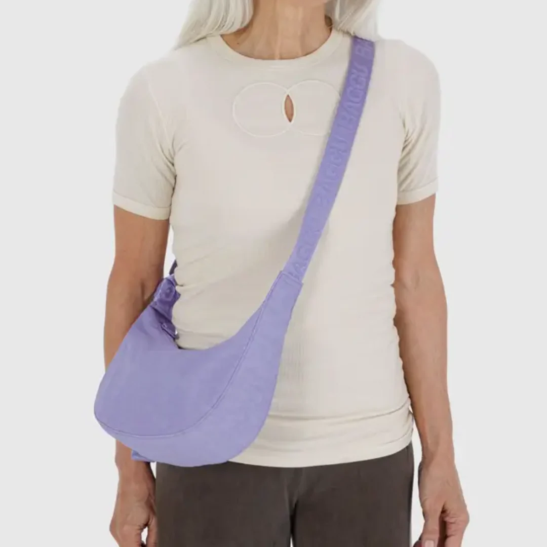 Baggu Small Nylon Crescent Bag - Wisteria - Image 2