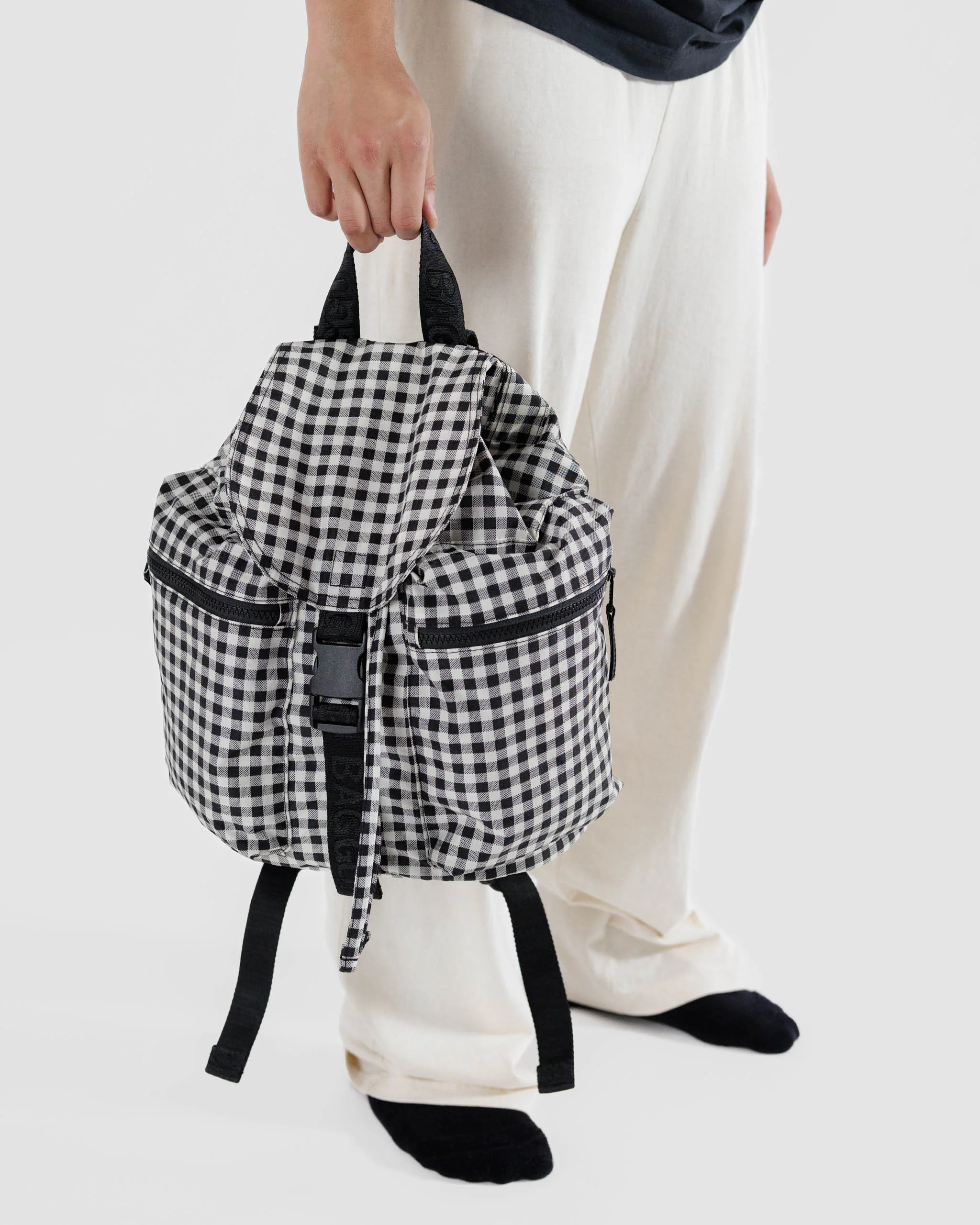 Baggu Sport Backpack - Black & White Gingham - Image 2
