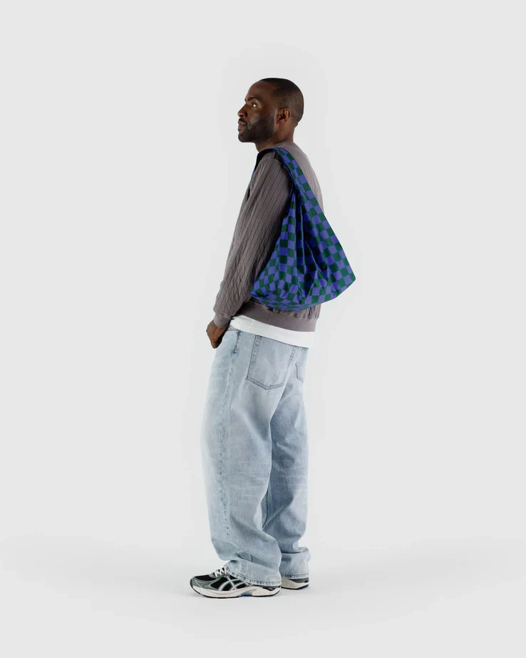 Baggu Standard Bag - Iris Green Check - Image 2