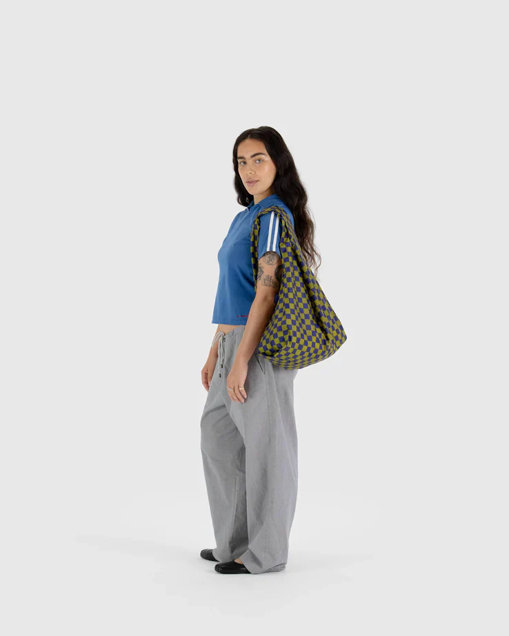 Baggu Standard Bag - Pear Navy Check - Image 2