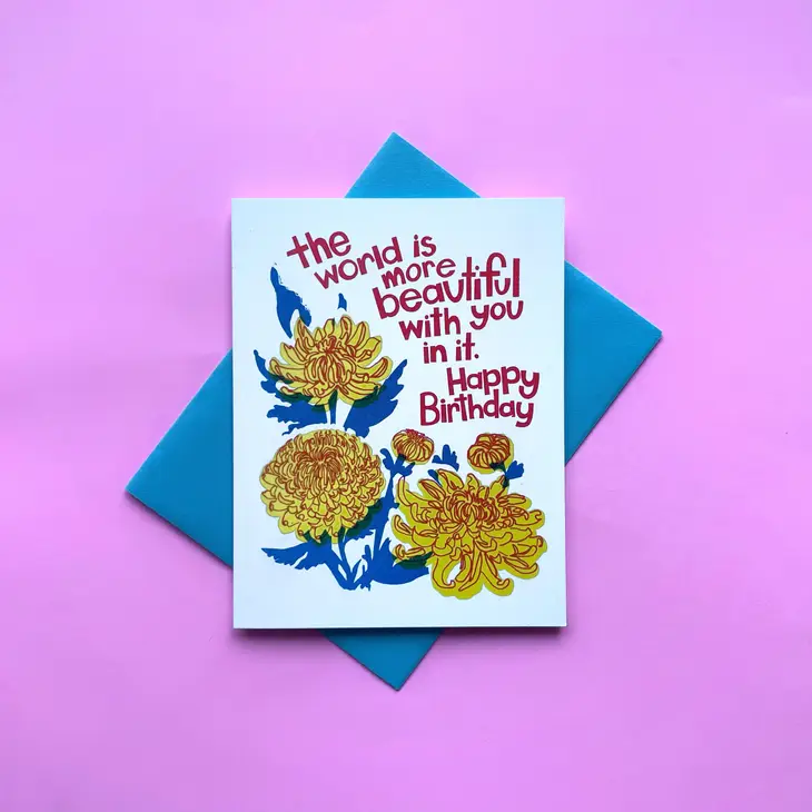 Beautiful Birthday Mums Card - Image 2