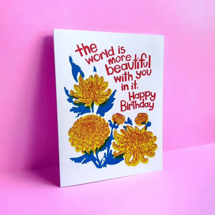 Beautiful Birthday Mums Card - Image 3