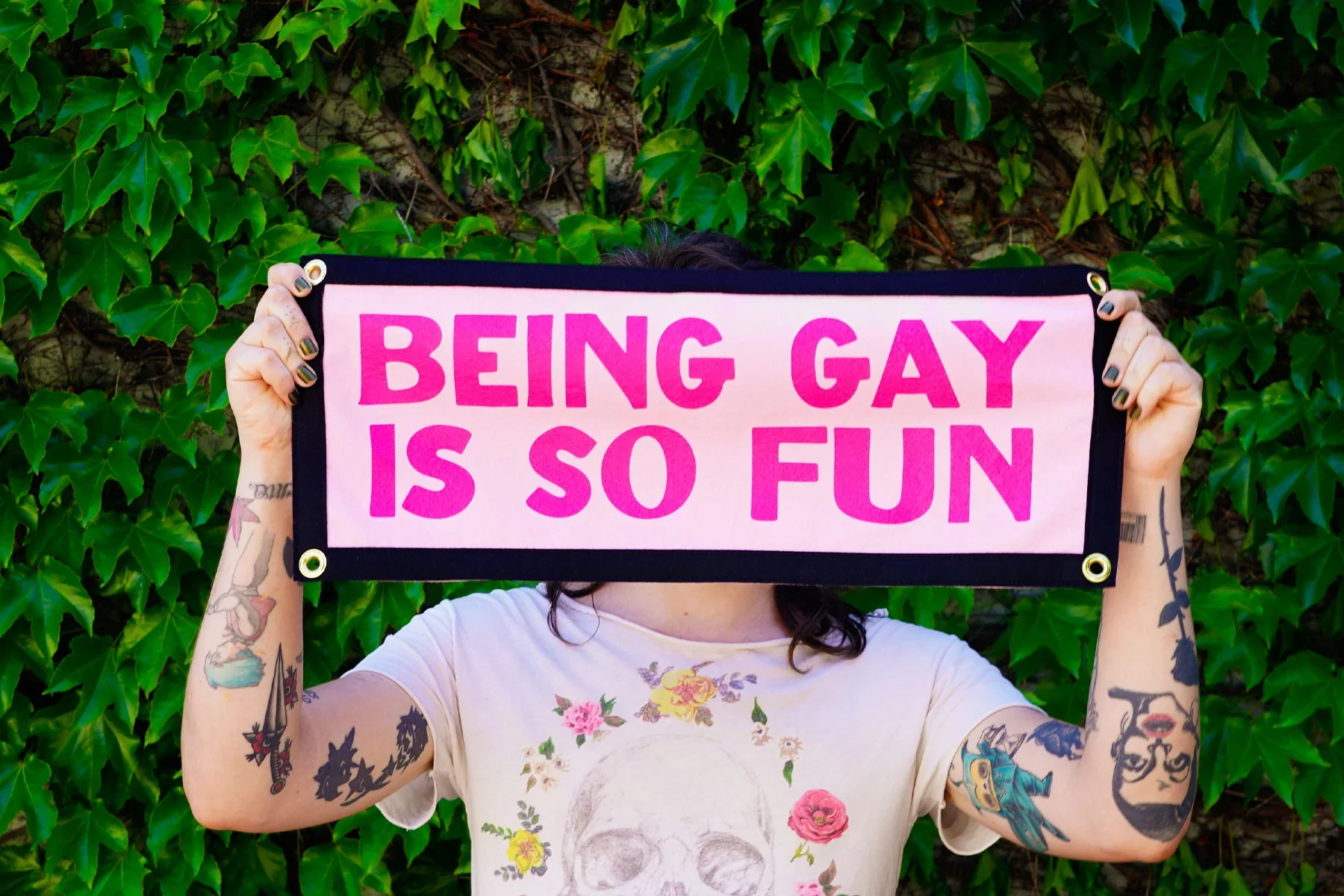 Being Gay Is So Fun Camp Flag - Image 2