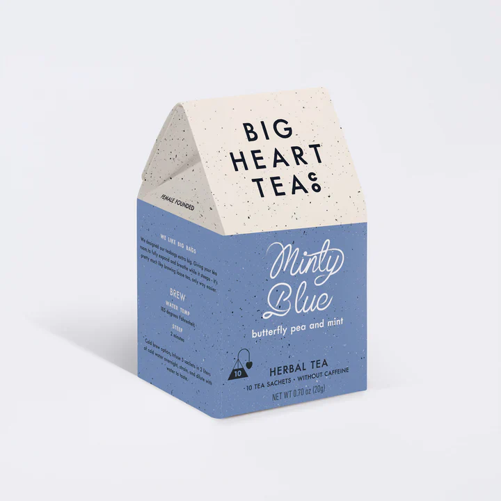 Big Heart Tea Teabags 10 Count - Minty Blue